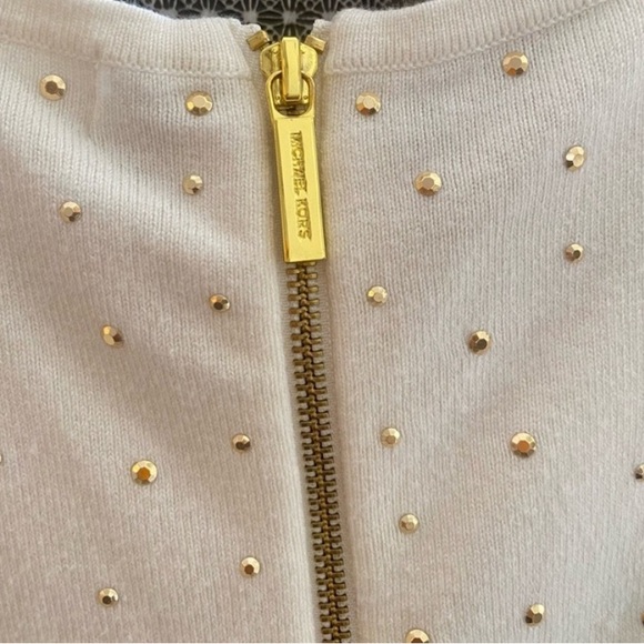 Michael Kors Cream Studded Sweater Dress - Picture 2 of 5